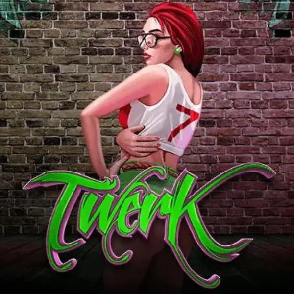 A colorful illustration showcasing a young woman in a playful pose, with bold graffiti-style text 'Twerk' displayed prominently.